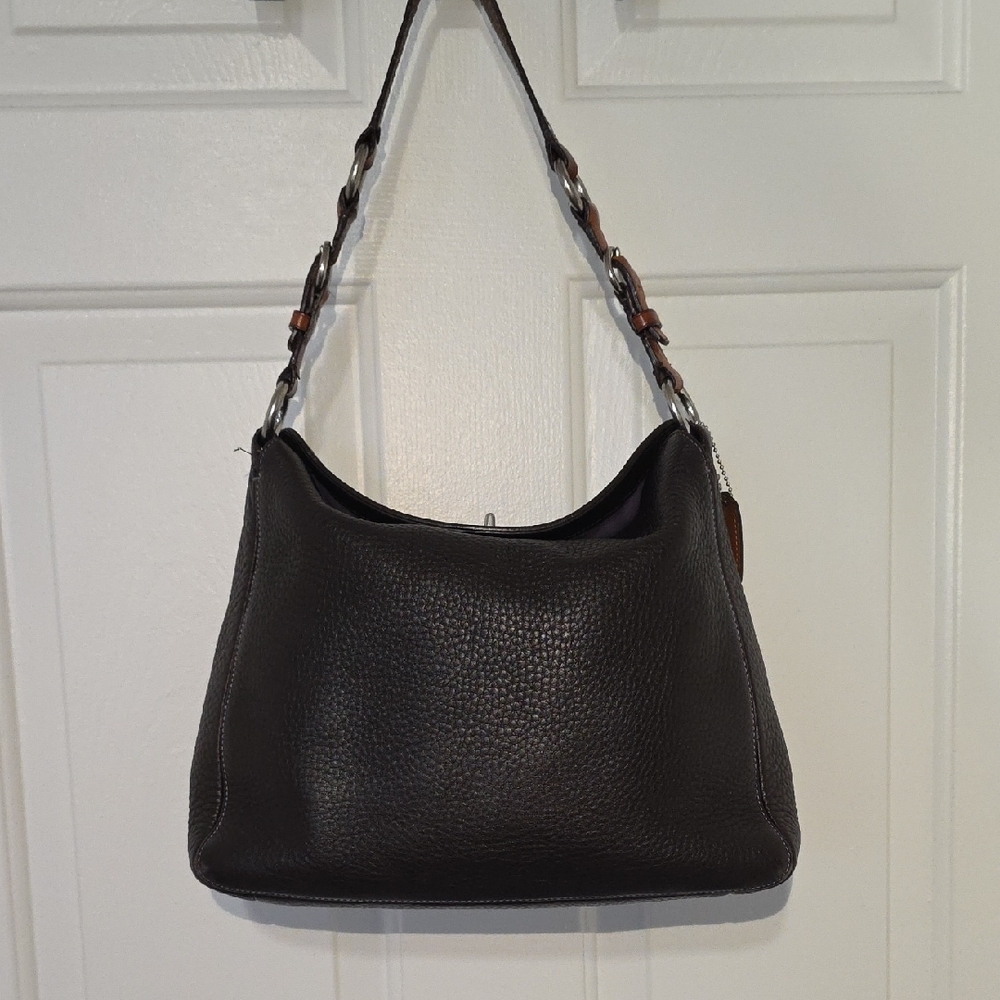 Pre-owned Coach Brown Pebbled Chelse Leather Shoulder Bag - Picture 2 of 14